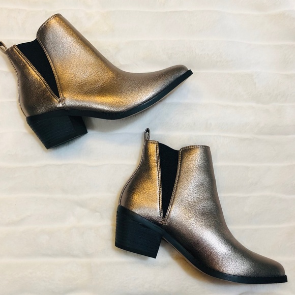ASOS Metallic Ankle Boots - Picture 1 of 5